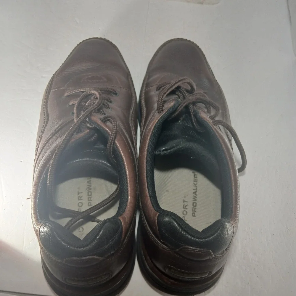 Rockport Prowalker Shoes 12M Brown Leather Walking Sneakers MWT11 Dad Normcore